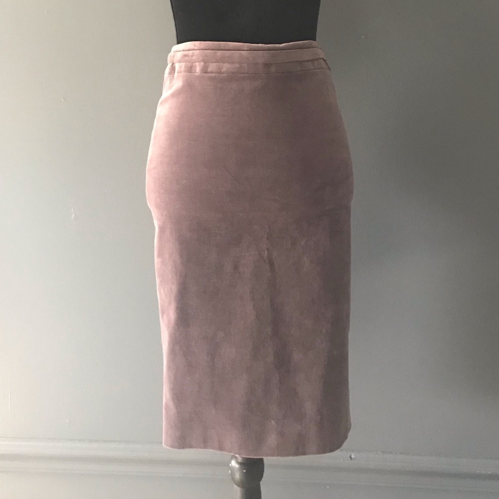 Gucci Plum Velvet Stretch Pencil Skirt
